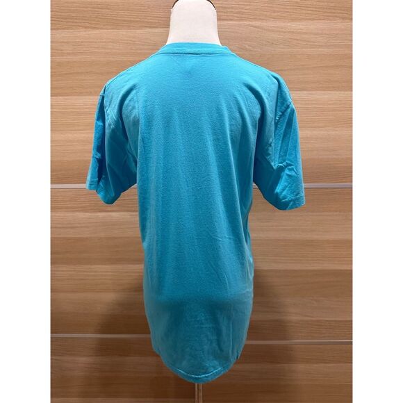 Vintage American Apparel Graphic T-Shirt Unisex M Blue artist rainbow art - Picture 4 of 9